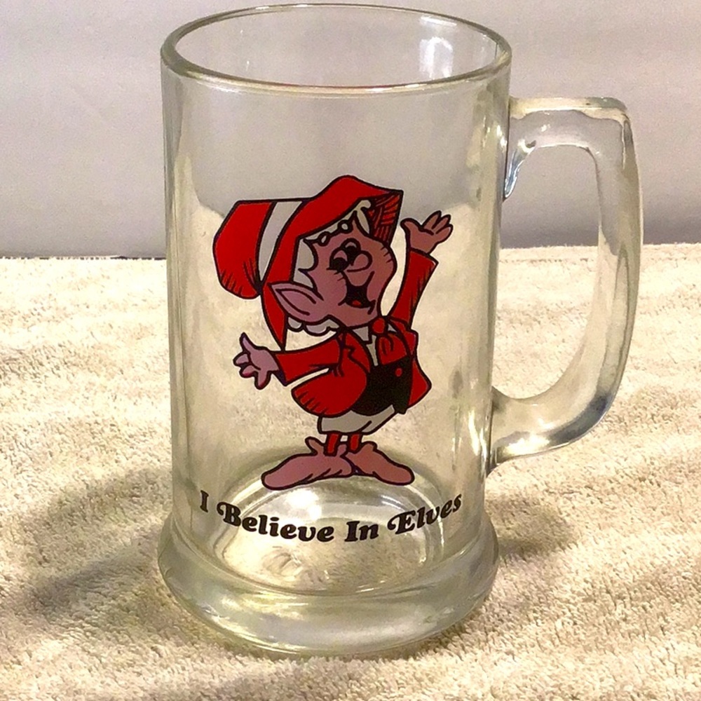 Vintage Keebler Ernie Elf Glass Mug